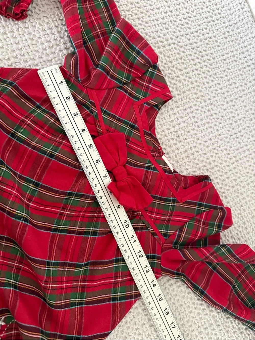 Disney Store Girl’s Mickey & Minnie Mouse Christmas Plaid Nightgown 7/8 Years